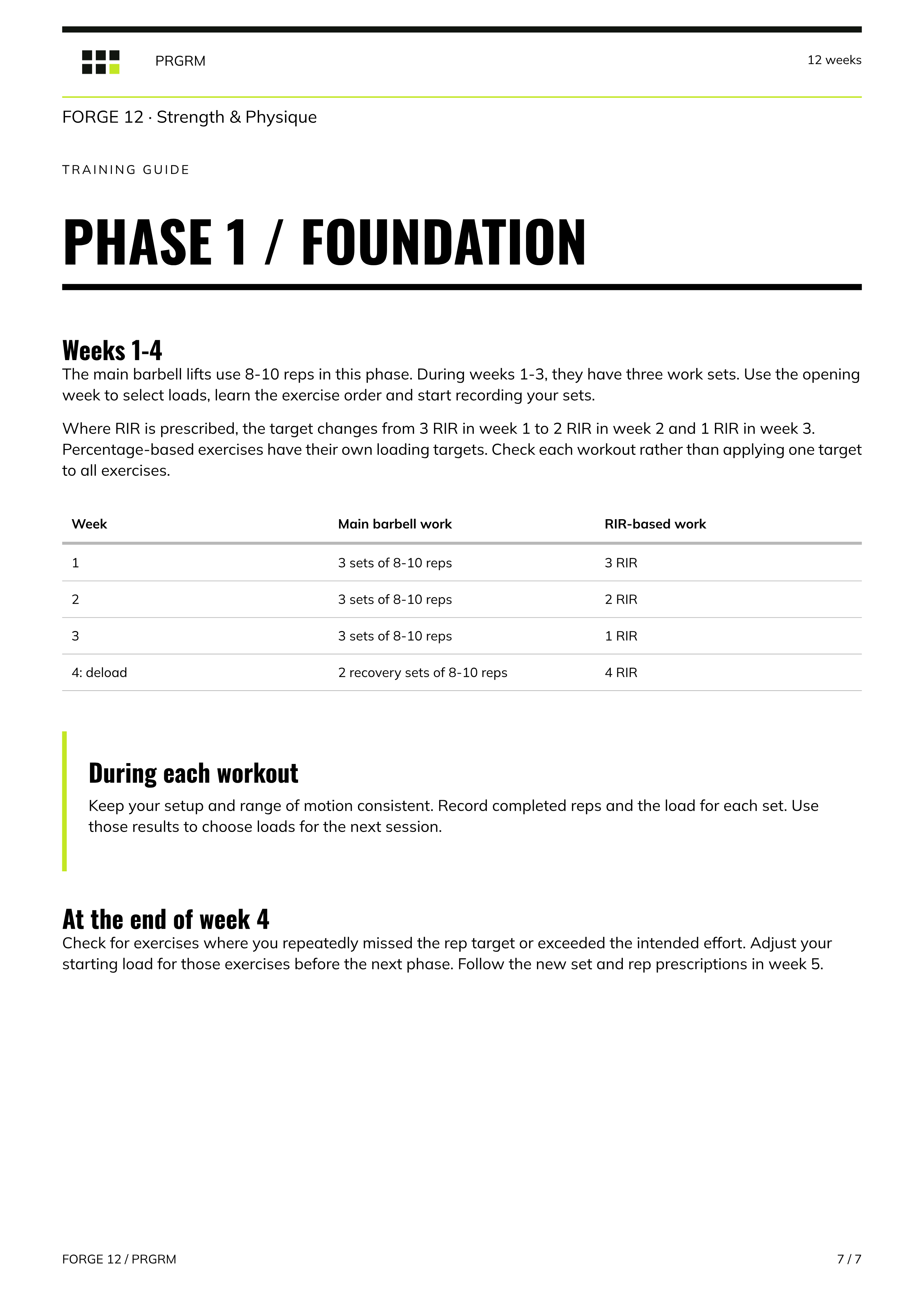 Foundation phase